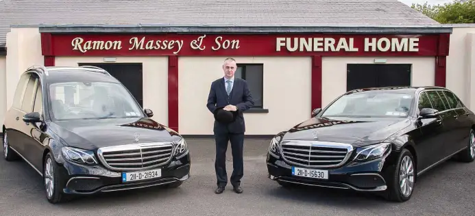 Outside of the Massey Ramon & Son funeral home in Kildare